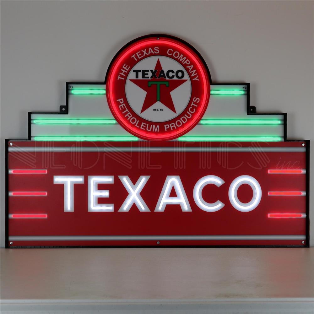 Neonetics 29ADTEX Texaco LED Flex-Neon Sign in Steel Can 39” x 28” (CCC)