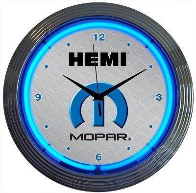 Neonetics Hemi Mopar Blue Neon Clock (CCC)
