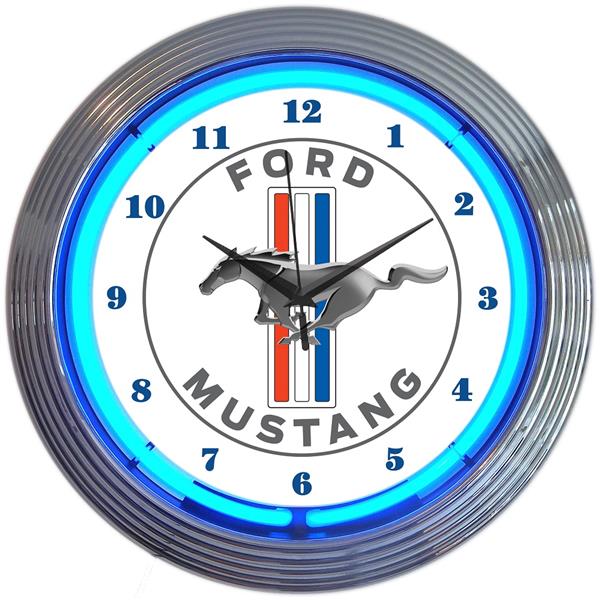 Neonetics Ford Mustang Blue Neon Clock (CCC)