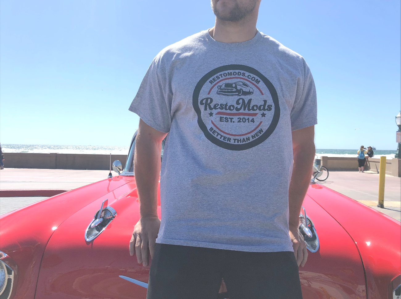 Grey RestoMods Retro Fit - Logo T-Shirt