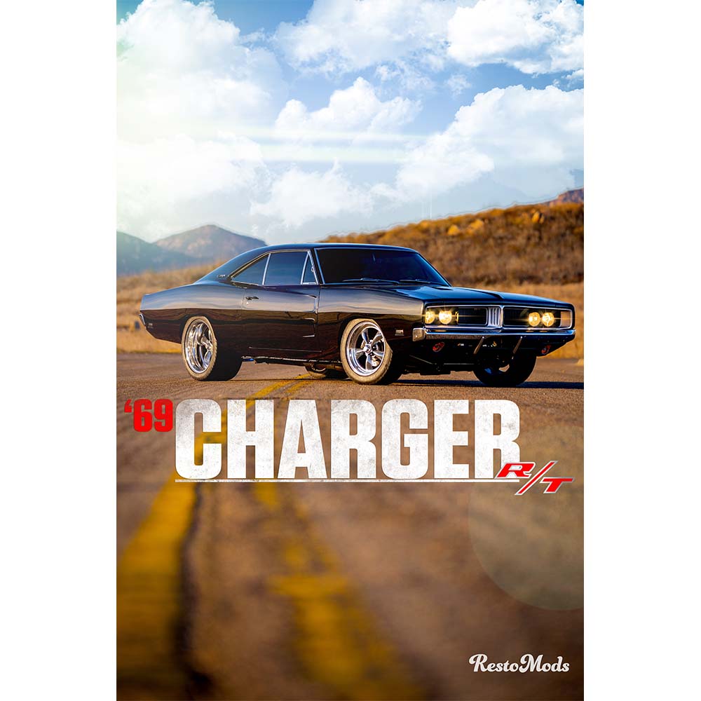 '69 Dodge Charger R/T Old Road Poster