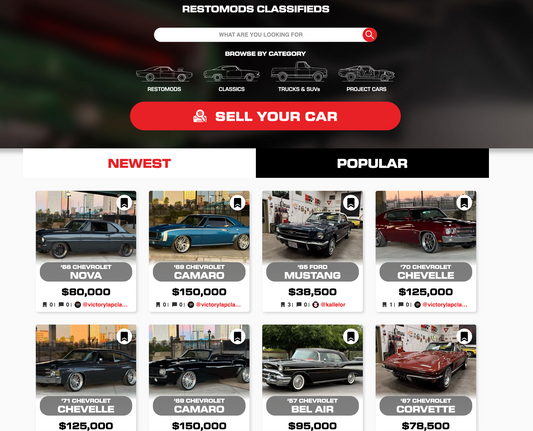 RestoMods Classifieds: Muscle Cars, Projects and Classics for Sale