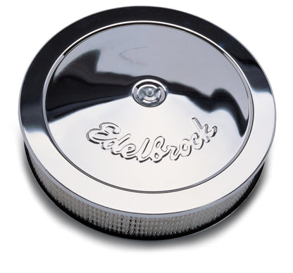 Edelbrock - Pro-Flo Chrome 14in. Round Air Cleaner with 3in. Paper Element (Deep Flange) - 1221