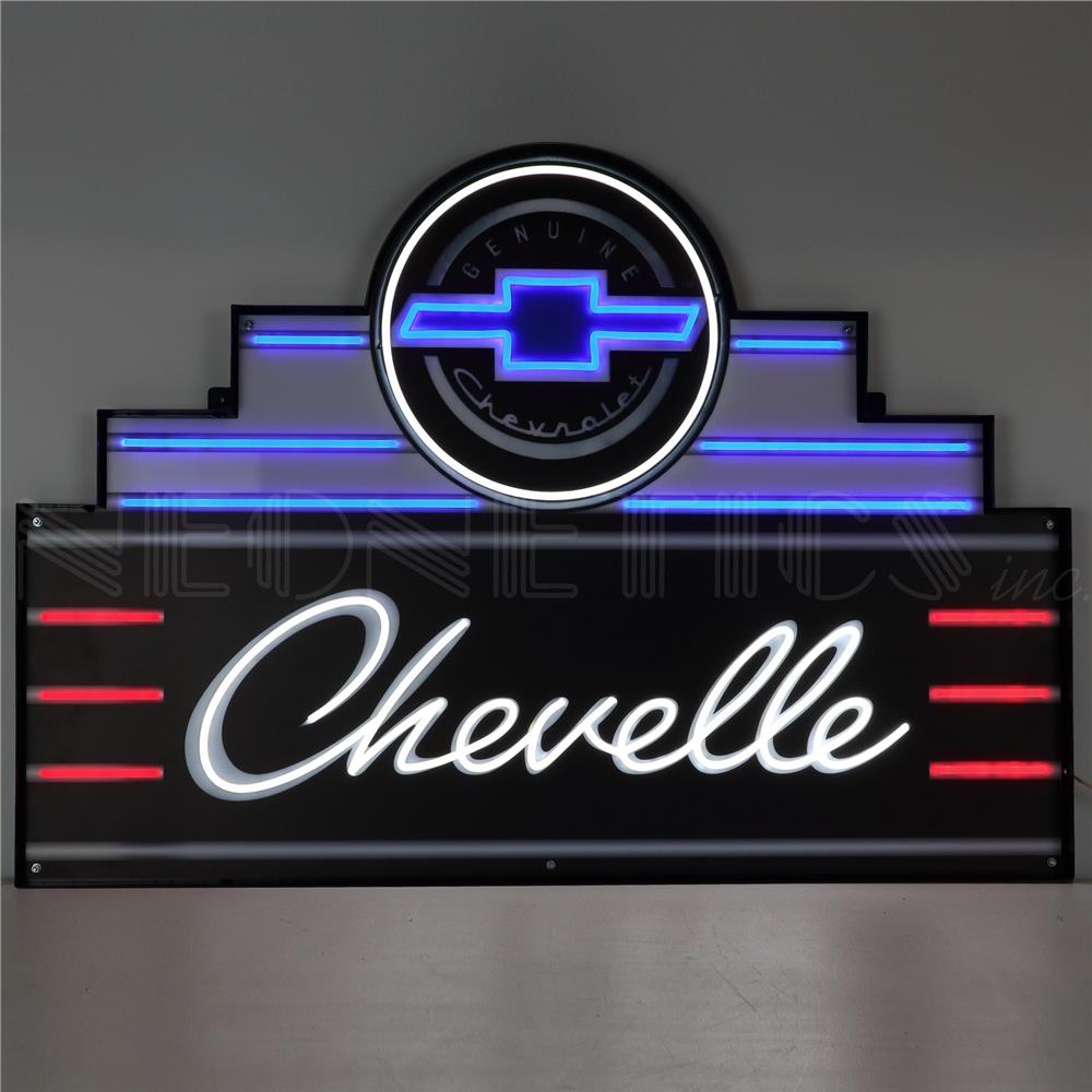 Neonetics 29ADCCL Art Deco Maurquee Chevelle LED Flex-Neon Sign in Steel Can 39" x 28" (CCC)