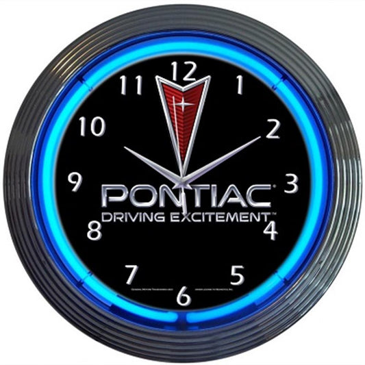 Neonetics Pontiac Driving Excitement Neon Clock 15" (CCC)