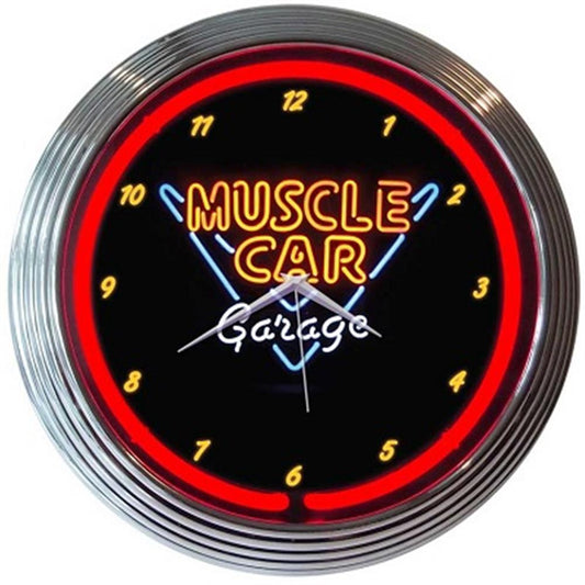 Neonetics Muscle Car Garage Neon Clock 15" (CCC)