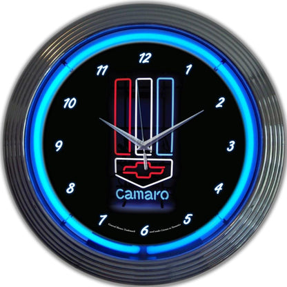 Neonetics Camaro Red, White and Blue Neon Clock 15" (CCC)
