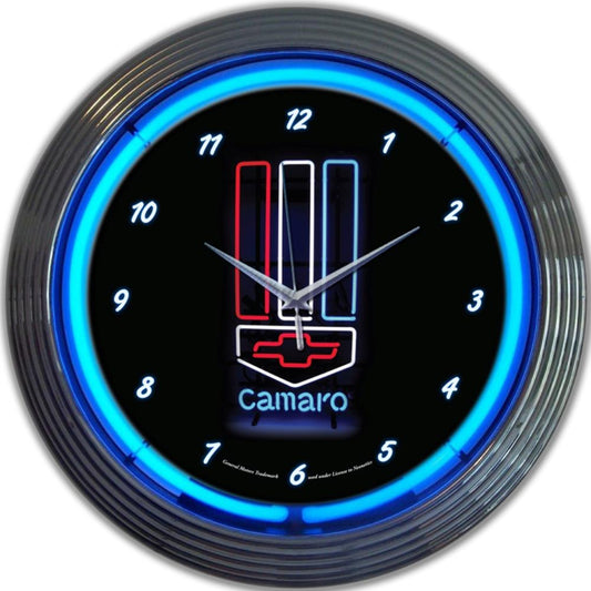 Neonetics Camaro Red, White and Blue Neon Clock 15" (CCC)