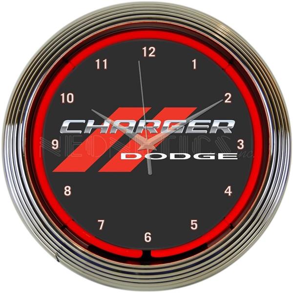Neonetics Dodge Charger Red Neon Clock (CCC)