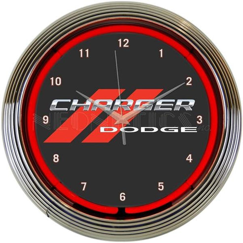 Neonetics Dodge Charger Red Neon Clock (CCC) – Restomods