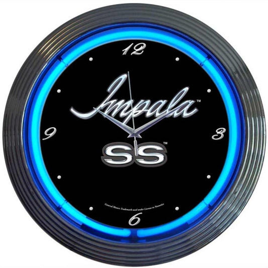 Neonetics Impala SS Blue Neon Clock 15" (CCC)