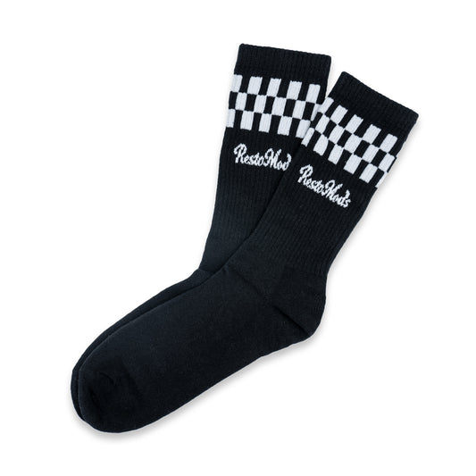 Checkered Socks Black