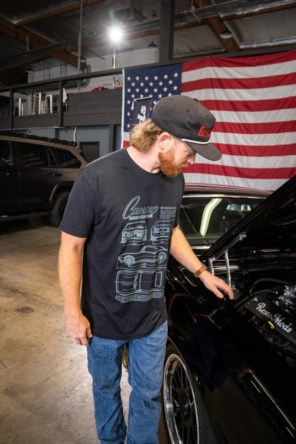 Camaro Blueprint Black T-Shirt
