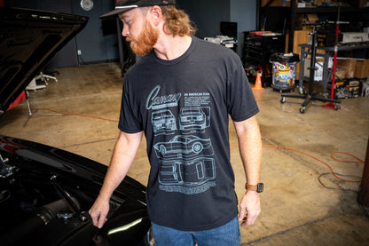 Camaro Blueprint Black T-Shirt