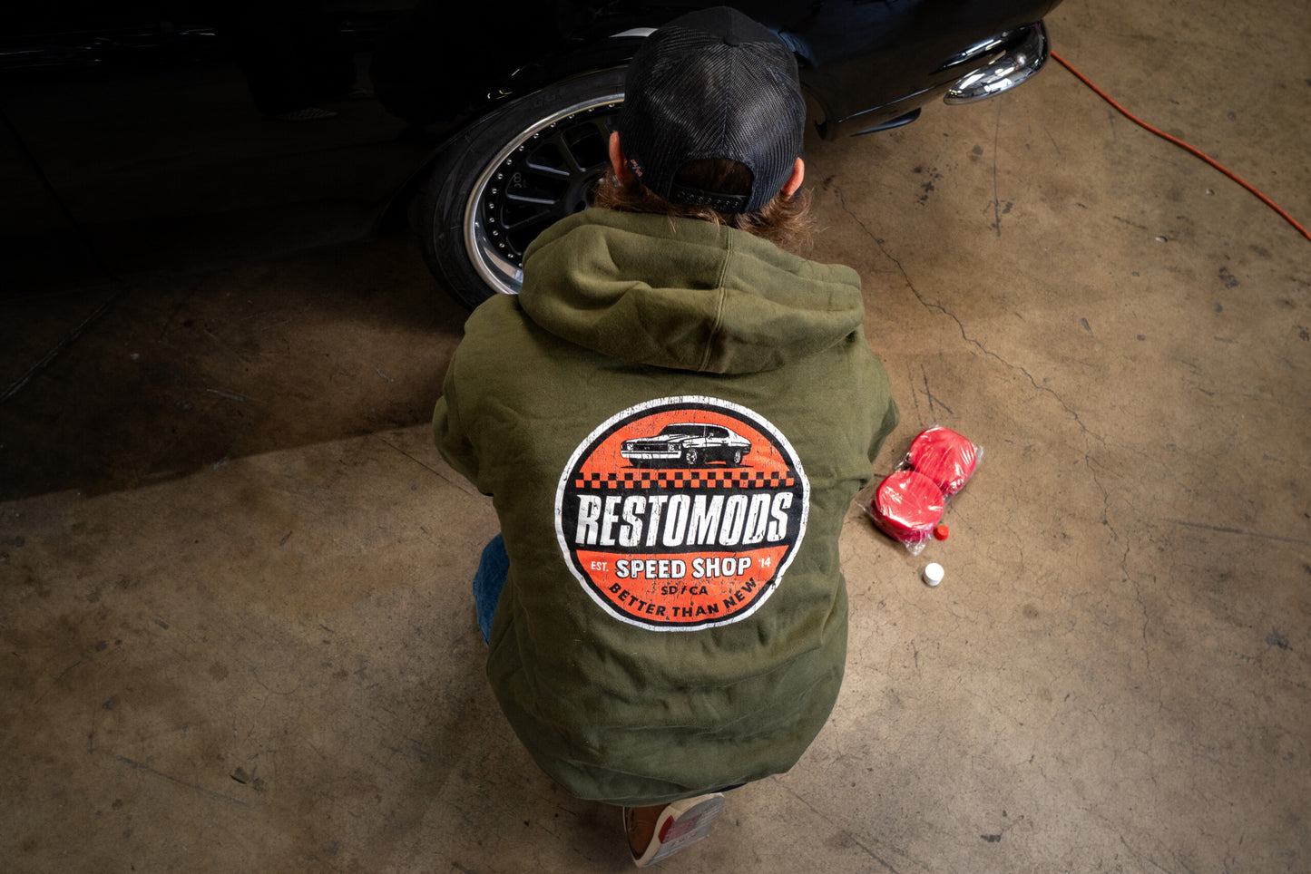 Speed Circle Olive Hoodie