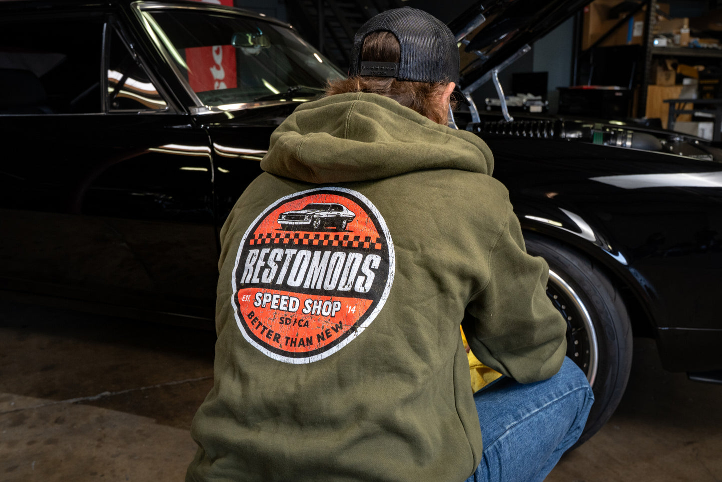 Speed Circle Olive Hoodie