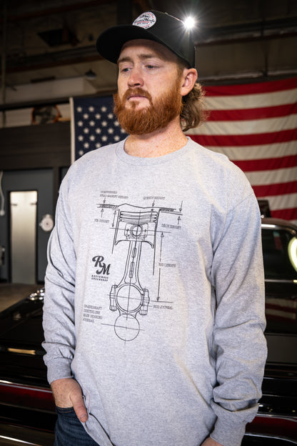 Piston Diagram Long Sleeve Shirt