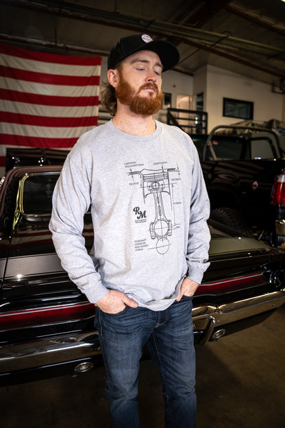 Piston Diagram Long Sleeve Shirt