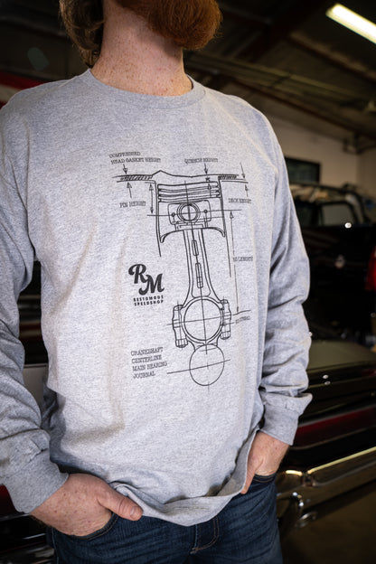 Piston Diagram Long Sleeve Shirt