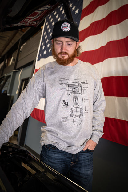Piston Diagram Long Sleeve Shirt