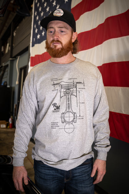 Piston Diagram Long Sleeve Shirt