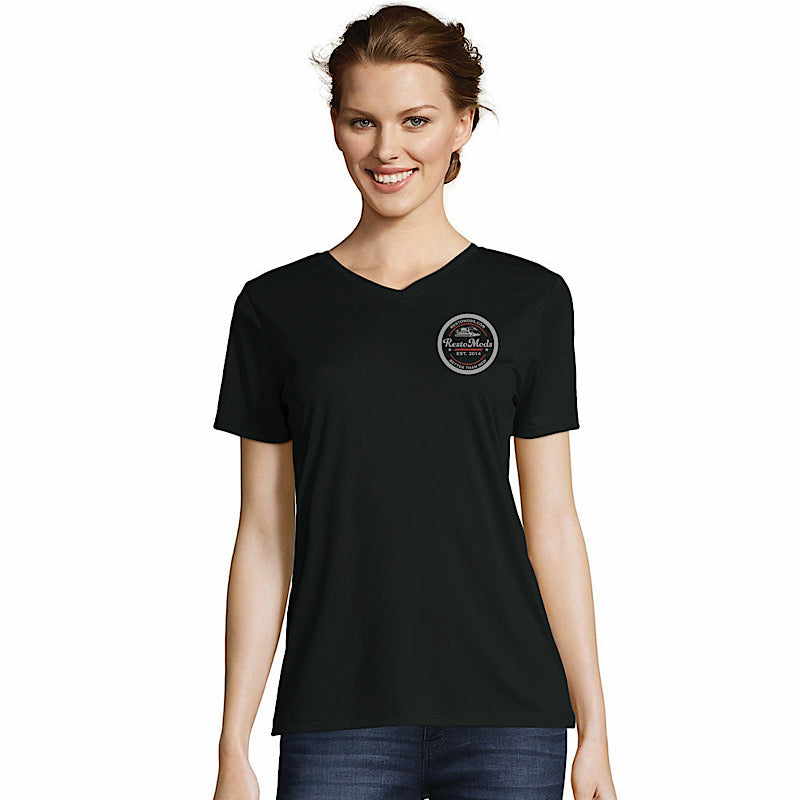 Ladies RestoMods V-Neck Logo T-Shirt
