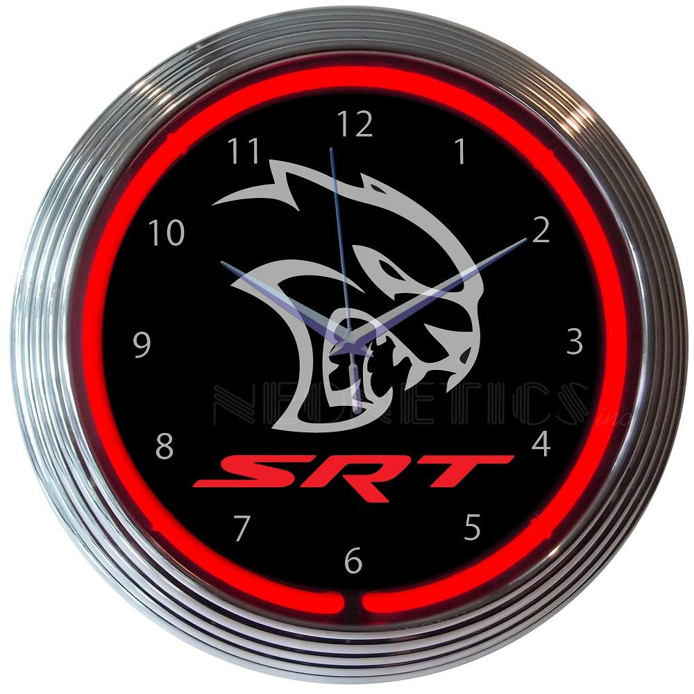 Neonetics Dodge Hellcat Neon Clock 15" (CCC)