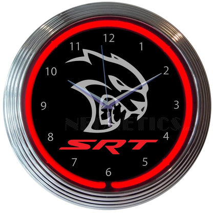 Neonetics Dodge Hellcat Neon Clock 15" (CCC)