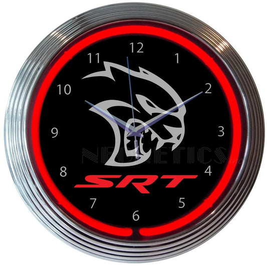 Neonetics Dodge Hellcat Neon Clock 15" (CCC)