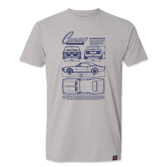 Camaro Blueprint LT Grey T-Shirt