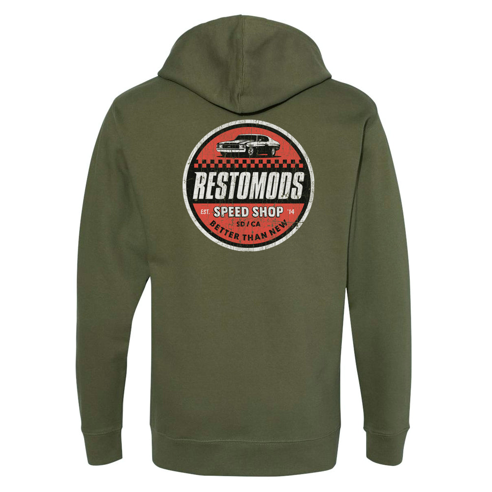 Speed Circle Olive Hoodie