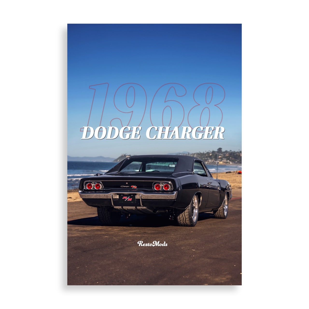 1968 Charger Muscle Beach Poster