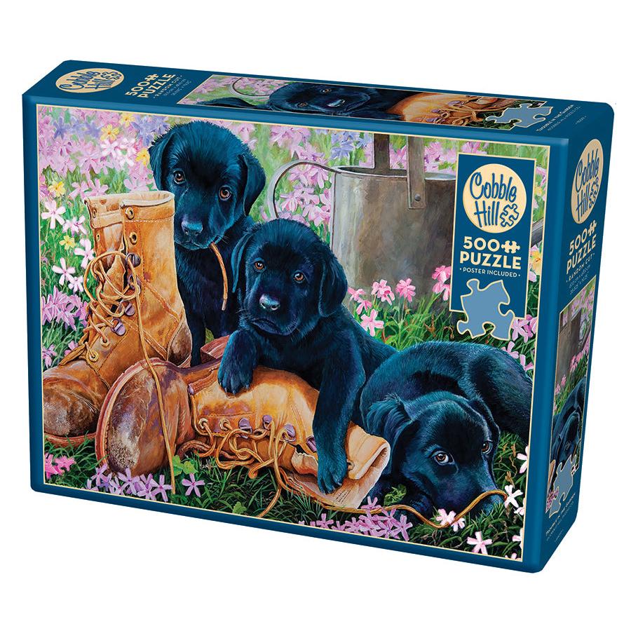 Trouble in the Garden 500 Piece Jigsaw Puzzle Cobble Hill