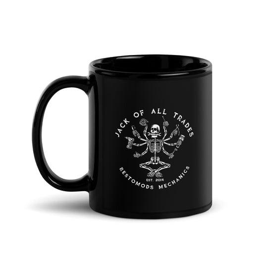Jack of All Trades Black Glossy Mug