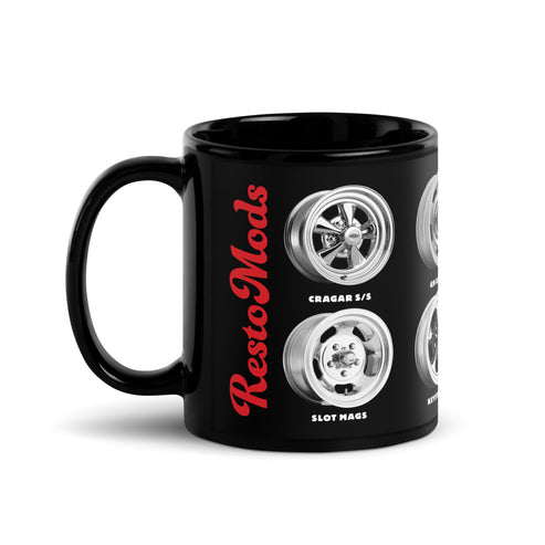 Classic Wheels Black Glossy Mug – Restomods