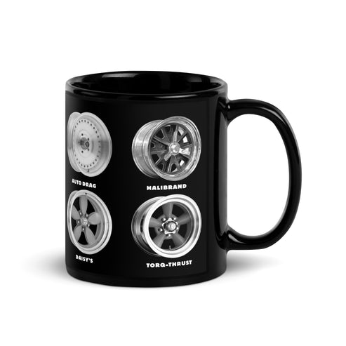 Classic Wheels Black Glossy Mug – Restomods