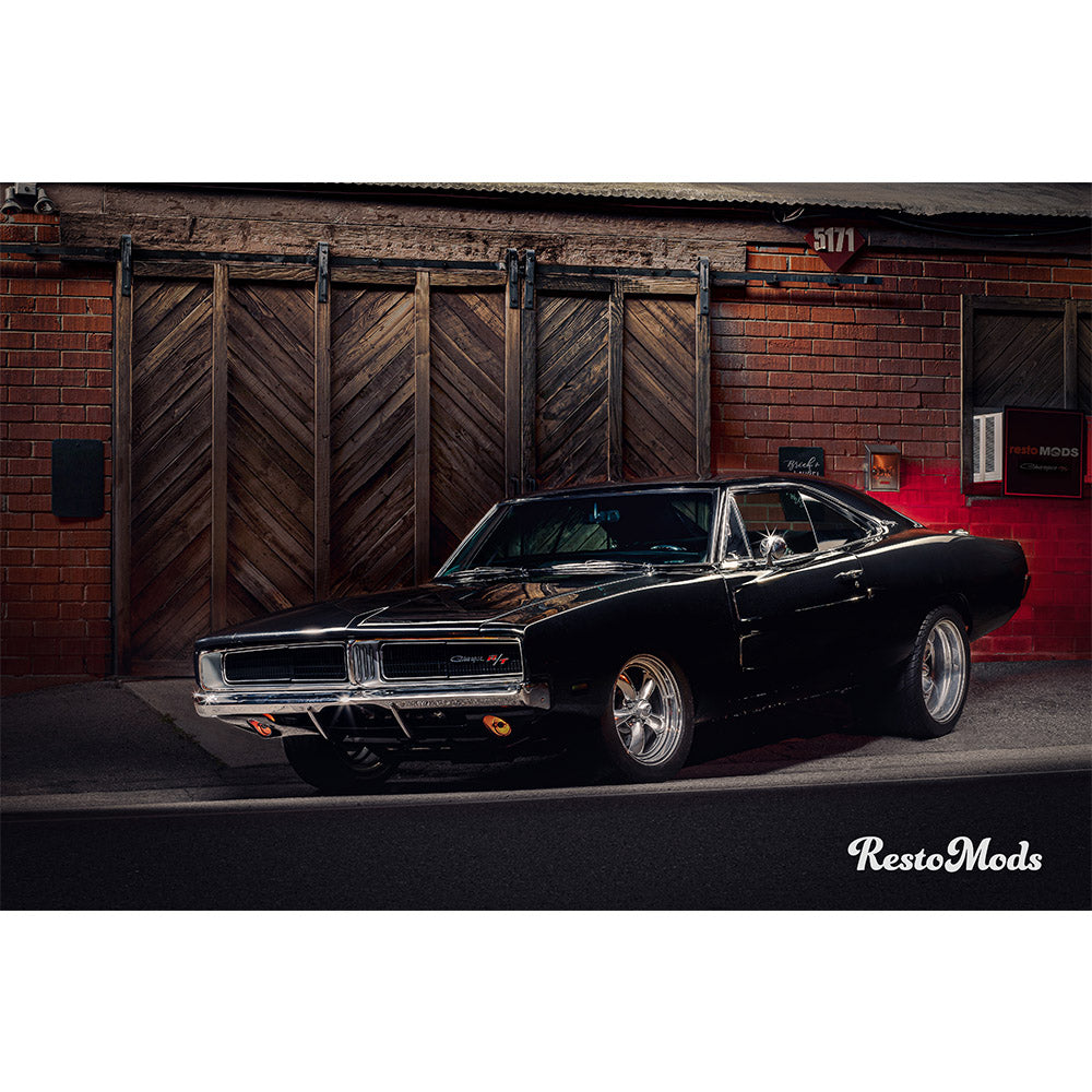 '69 Dodge Charger R/T Tuxedo Black Poster