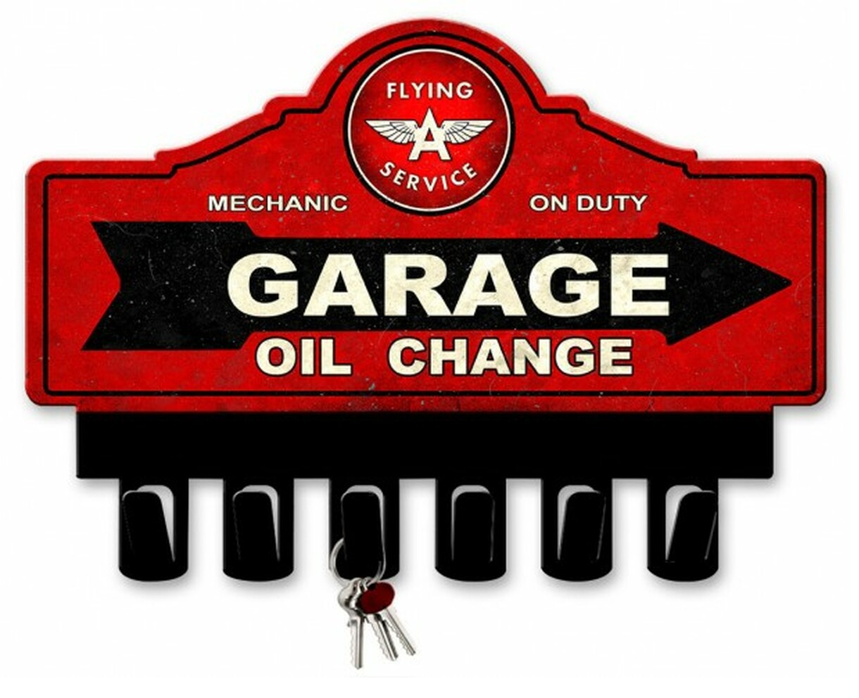 Flying A Service Metal Sign &amp; Key Holder (CCC)
