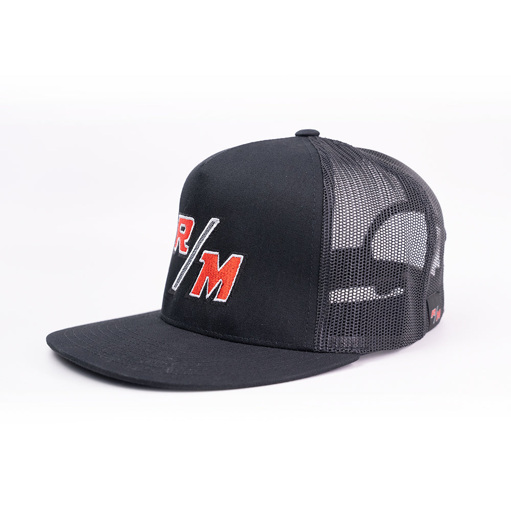 R/M Logo Black Snapback Hat