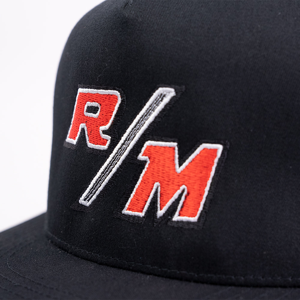 R/M Logo Black Snapback Hat