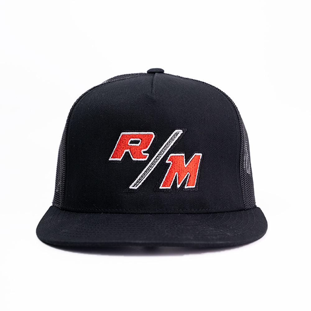 R/M Logo Black Snapback Hat