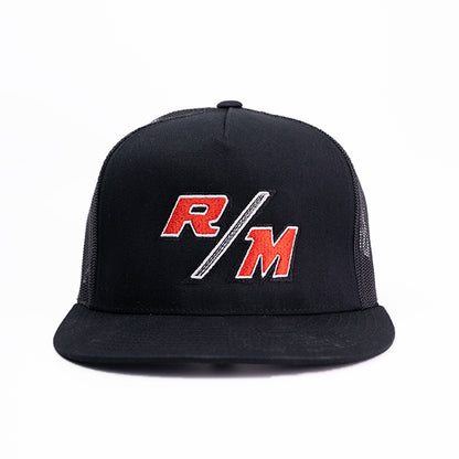 R/M Logo Black Snapback Hat