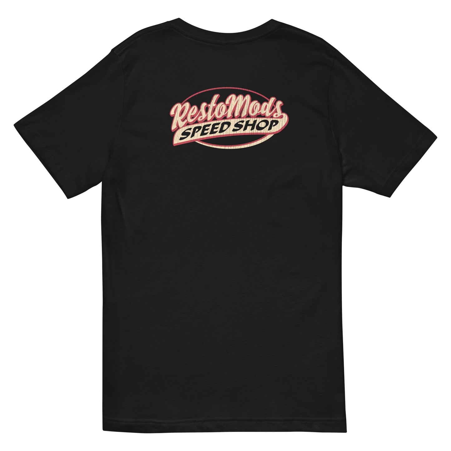 Script Short Sleeve V-Neck T-Shirt