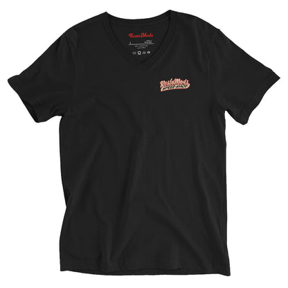 Script Short Sleeve V-Neck T-Shirt